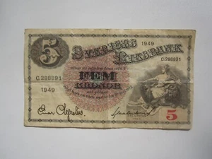 SVEZIA 5 CORONE 1949 - Foto 1 di 2