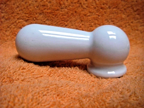 NOS Vintage White Porcelain Toilet Replacement Lever 2 5/8” L Cover
