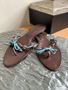 SIGERSON MORRISON SANDALEN SLIDE IN LEDER ITALIEN GRÖSSE 7,5 - Bild 1 von 9