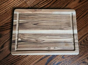 NEW Acacia Wood Cutting Board Reversible 14 x 10½ x 1 Butcher Block Juice Groove - Picture 1 of 12
