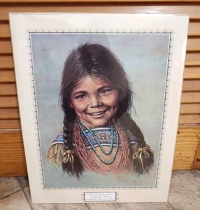  Bill Hampton Poster Print Native American Girl 1975 SKP520 16"x20" Leanin Tree - Picture 1 of 10
