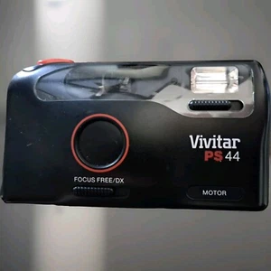 VIVITAR PS44 35MM FILM CAMERA Built In Flash Focus Free/DX TESTED - Picture 1 of 7
