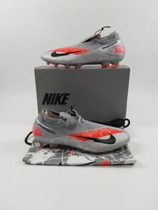 NIKE Phantom Vision VSN 2 Elite ACC DF FG Tacchetti Calcio Uomo 13 Argento Rosso - Foto 1 di 11