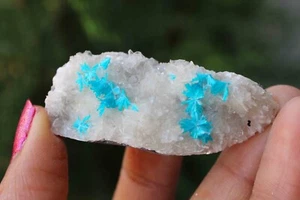 Muestra de minerales de matriz de cavansita sobre estilbita (6x2 cms) #M21 - Imagen 1 de 5