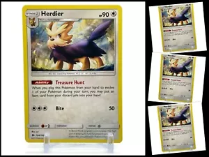 Pokemon Sun & Moon Base Set 104/149 Herdier 4X Mint/NM Uncommon 4 Total Cards X4 - Picture 1 of 3