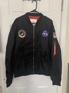 Alpha Industries MA-1 Apollo Nasa Bomber Jacket Sz Large - Picture 1 of 5