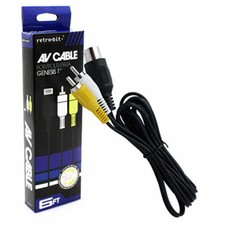 Brand New Retro-Bit AV RCA Video Audio Cable for to Sega Mega Drive Genesis 1