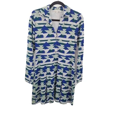 rachel roy большой ацтекский tribal печать вязаная рубашка платье женщин на пуговицах с воротником - Изображение 1 из 4