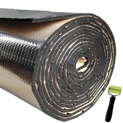 US ENERGY PRODUCTS Vehicle Car Sound Deadener Reflective Insulation Mat Heat Guard R12 10MM 16"x20'