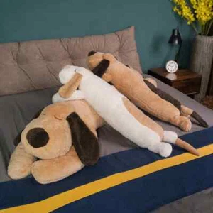 150CM Giant Soft Down Cotton Dog Plush Pillow Doll Stuffed Pet Sleep Pillow Gift - Picture 1 of 21