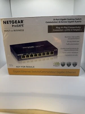 NETGEAR - 8-Port 10/100/1000 Gigabit Ethernet Unmanaged Switch - Blue NEW SEALED - Image 1 of 4