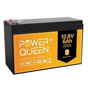 12V 6Ah Lithium Batterie LiFePO4 Akku mit BMS 4000+ Zyklen für SolarKinderroller - Afbeelding 1 van 7