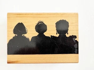 Art Gone Timbro Gomma Selvaggia Grande Pubblico Legno Montaggio Opera Silhouette 1997 - Foto 1 di 6