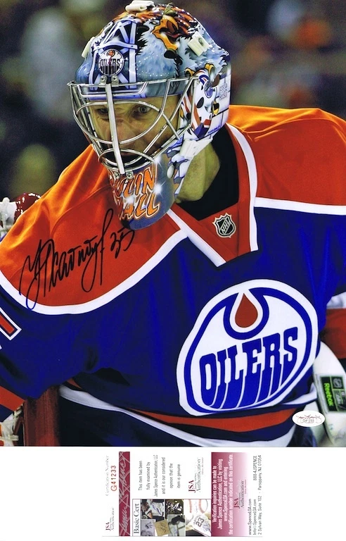 NIKOLAI KHABIBULIN Signed EDMONTON OILERS 11X14 PHOTO - JSA G41233 - Image 1 of 1