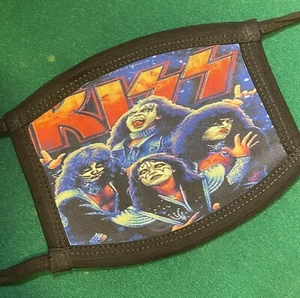 Kiss American Rock Band Face Mask Reusable Washable Double Layers - Picture 1 of 6