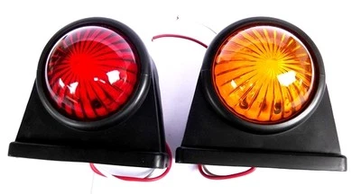 LED RED AMBER RUBBER MOUNNTED LIGHTS - image 1 of 4