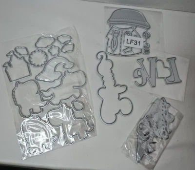 Lote de 18 piezas surtidas plantillas troqueladas estampadoras de papel nuevo paquete abierto Foto 1 de 4