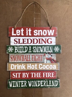 Letrero colgante para vacaciones de Navidad.  Foto 1 de 3