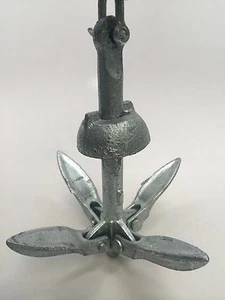 Pactrade Kayak Zinc Plated Steel Anchor 1.54lbs 4 Foldable Arms PWC Canoe Boat - Picture 1 of 6