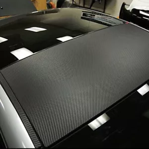 1 pieza 3D negro panel interior de automóvil envoltura de vinilo de fibra de carbono hágalo usted mismo accesorios pegatinas - Imagen 1 de 12