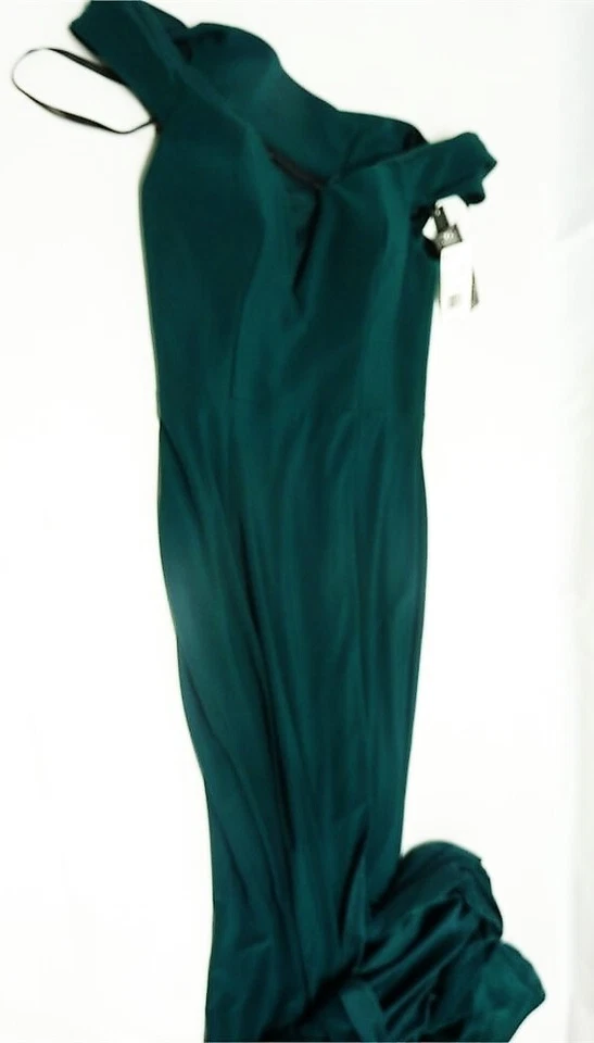 Maxi Vestido de Noche Bloomingdales, Hunter Verde Apertura Frontal con Etiquetas Talla 2 Foto 1 de 4