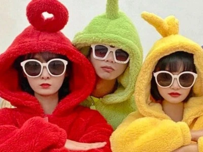 UNISEX ÜBERGRÖSSE EINTEILIGER JUMPSUIT MIT KAPUZE 4 FARBEN 4-6 8-10 12-14 16-18 - Bild 1 von 4