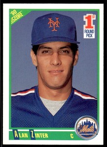 1990 Score Alan Zinter Rookie New York Mets #671