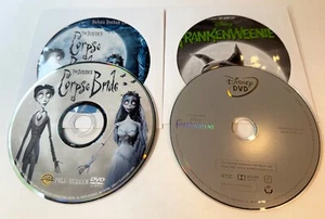 2 Tim Burton Movies: Corpse Bride, Frankenweenie (DVD, DISCS ONLY) - Picture 1 of 1
