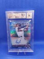 2017 Bowman Chrome Draft Royce Lewis Blue Refractor Rookie Auto /150 9.5/10 True