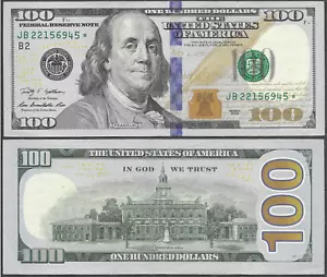 2009 US One Hundred Dollar Bill Replacement Star Note $100 NYC FRB-JB 22156945✯ - Picture 1 of 6