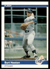 1984 Fleer Burt Hooton Baseball Card Los Angeles Dodgers #102