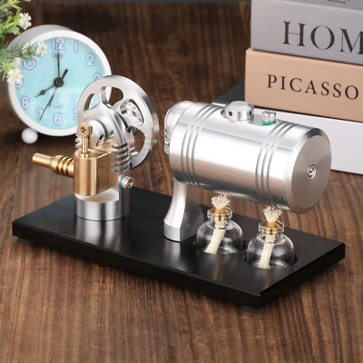 Live Steam Engine Model Toy w/ Boiler DIY Steam Heating Engine Generator Motor - Image 1 of 4