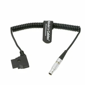 2 Pin Male to D-Tap Coiled Power Cable for Teradek Bond SmallHD Z-CAM DJI-Ronin - Picture 1 of 4