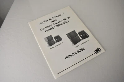Altavoces PSB Alpha SubSonic I y Century Subsonic 2i Subwoofer Manual del propietario Foto 1 de 2