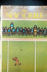 New Yorker Magazine October 24 1970 Football Cover Charles E Martin - Picture 1 of 2