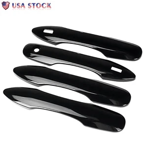 4X For 2020-2024 Toyota Corolla /2019-2023 Avalon Gloss Black Door Handle Covers - Foto 1 di 10