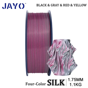 JAYO 3D Printer Filament 1.1KG SILK Four Colors-Black/Gray/Red/Yellow 1.75mm - Picture 1 of 7