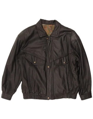 Chaqueta de cuero CANDA para hombre UK 44 2XL cuero negro AW20 Foto 1 de 4