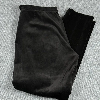Pantalones de terciopelo negros elásticos vintage Y2K GAP para mujer 16L cremallera lateral tiro alto ropa de trabajo Foto 1 de 4