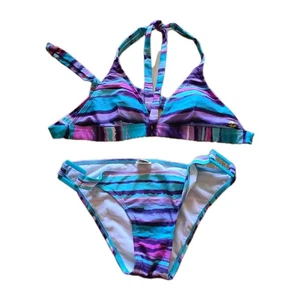 Vintage Billabong 2 Teiler Bikini Y2K Low Rise XL Bunt Strand Sommer - Bild 1 von 6