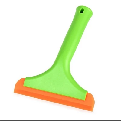 Raspador limpiaparabrisas de vidrio para ventanas de automóvil mango suave escobilla limpiador utilitario lluvia nieve Foto 1 de 4