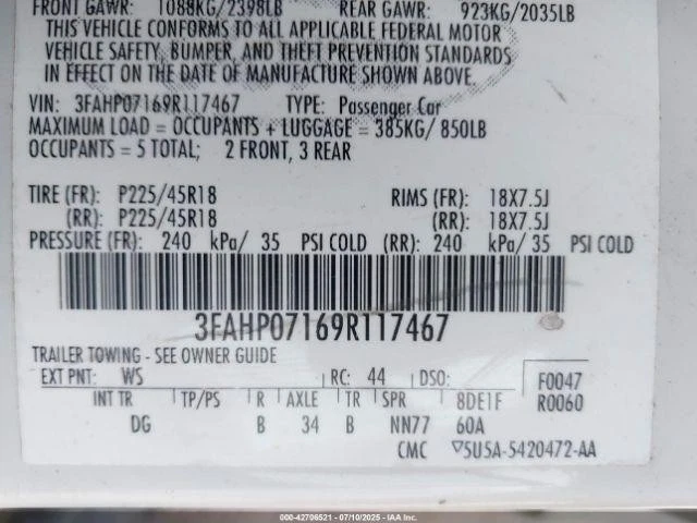 Bomba de combustible usada se adapta a: conjunto de bomba Ford Fusion 2009 3,0 L tracción delantera desde el grado 09/04/06 Foto 1 de 4
