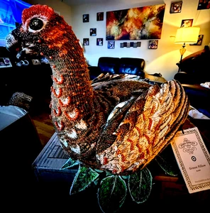 John Derian Target 2025 Fall Shaped Beaded Grouse 16"X8" Pillow NWT - Picture 1 of 7