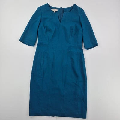 HOBBS Vestido 12 Azul Mujer Manga Corta Midi Cuello en V - Imagen 1 de 4