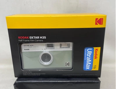 Kodak Ektar H35 Half Frame Film Camera with Ultramax ISO400/24 Film, Sage - Image 1 of 4