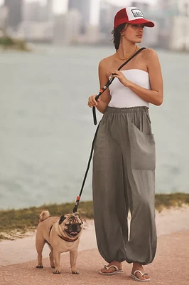 NWT DAILY PRACTICE BY ANTHROPOLOGIE BEST SHOT STRAPLESS JUMPSUIT MOSS PETITE LP - Image 1 of 4