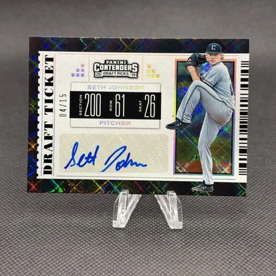 2019 Contenders Draft Seth Johnson Prospect Auto Diamond /15 SP - Image 1 of 3