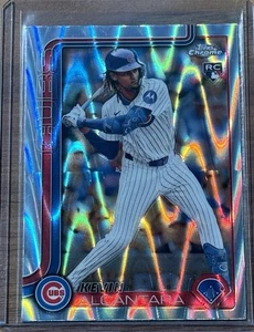 2025 Topps Chrome Kevin Alcantara Raywave Refractor Rookie #173 Cubs - Bild 1 von 3