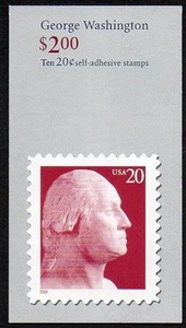 BK282A 20c Washington 10.5 left #P1 booklet MNH - Picture 1 of 2