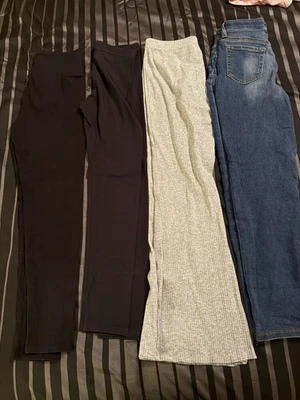 Lote de 4 leggings, acampanados y jeans para niñas talla 10/12 Foto 1 de 4